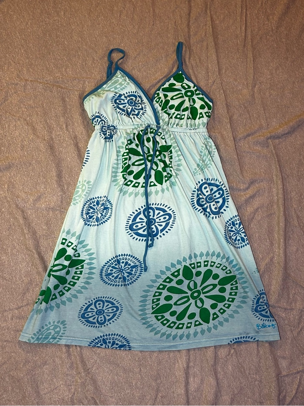Billabong Y2K Mandala Boho Geometric Sun Dress Size M - Picture 8 of 14